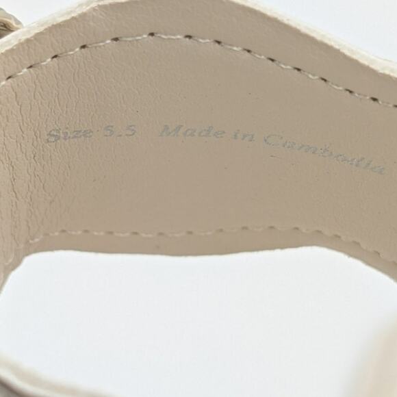 Dolce Vita Aperol Scalloped Slide Sandal Women's Slip-On Ivory Size US5.5 - Picture 6 of 7